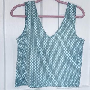 Floral Jacquard Crop Tank